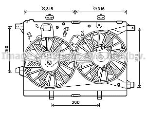 AVA QUALITY COOLING ventiliatorius, radiatoriaus AL7517